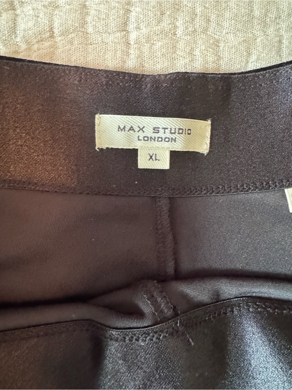 Max Studio London Black Velvet wide leg pants